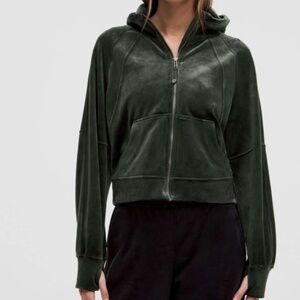 Lululemon Scuba Oversized Full-Zip Hoodie *Velvet Blackened Pine XS/S NWOT